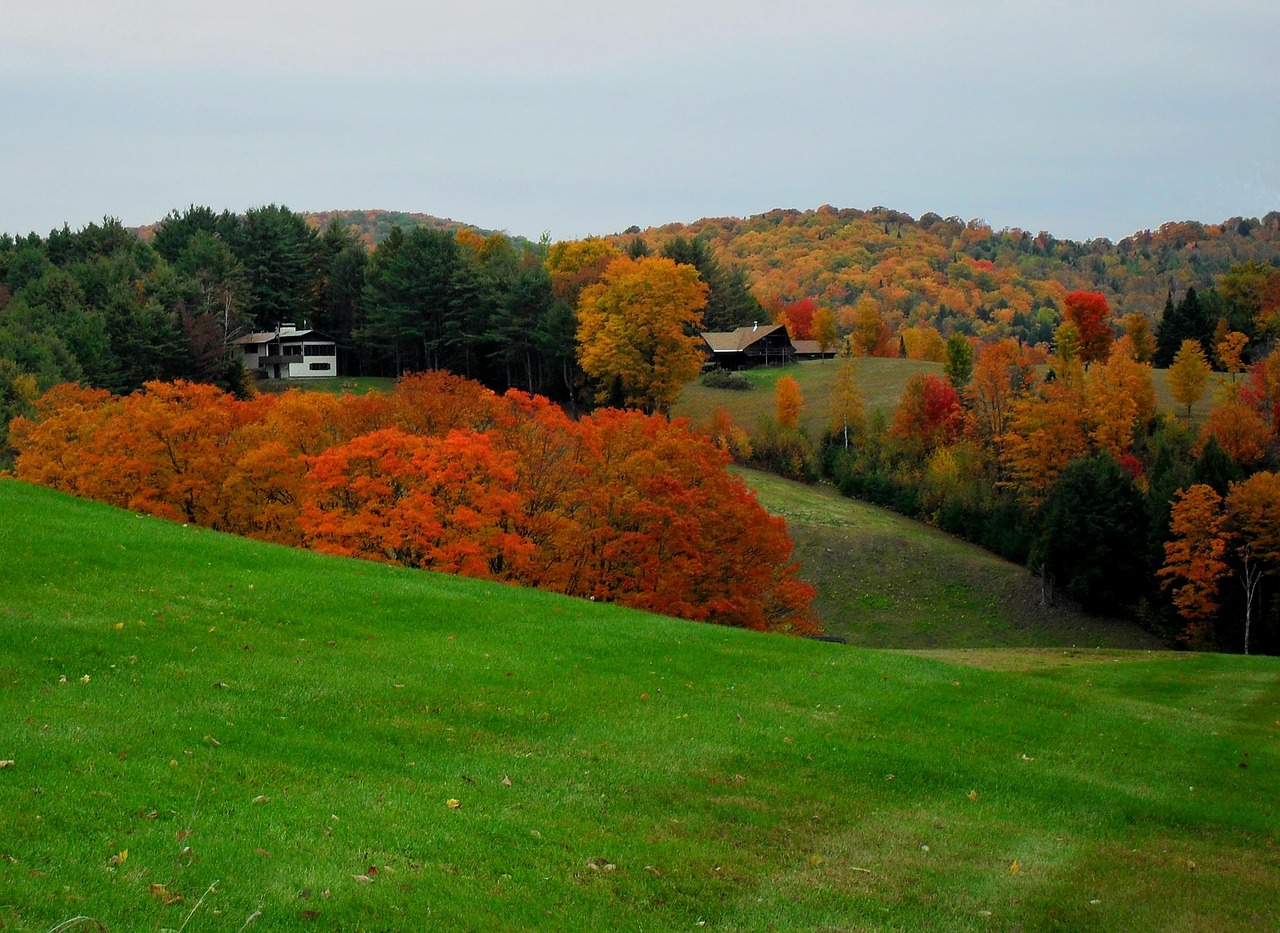 Fall foliage in New England in the Fall